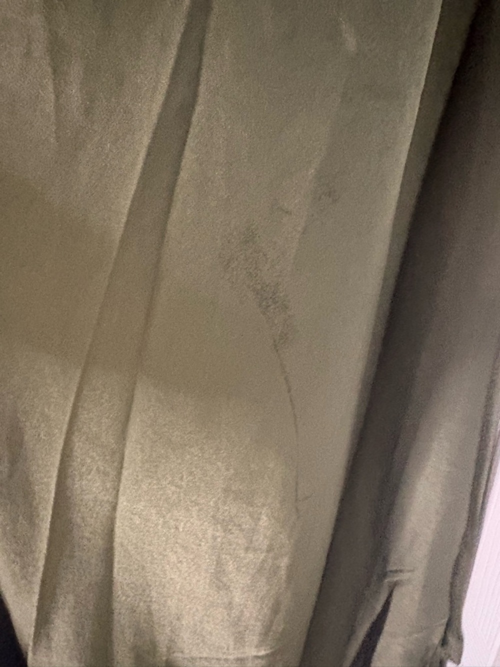 Astr Olive Slip Midi Dress with Side Thigh Slit - Picture 6 of 6